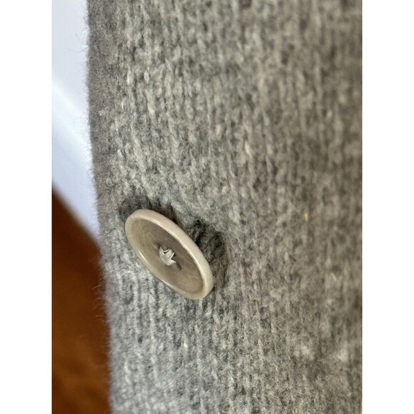 Talbots Wool Cashmere Cardigan Sweater Button Front Gray Size L Preppy - Picture 7 of 15